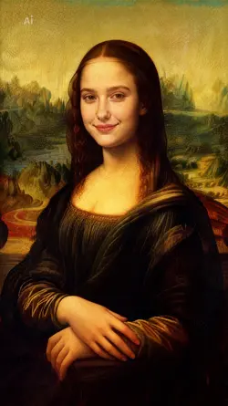 AI DRAWING MONALISA