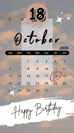 birthday 18 oct 2024