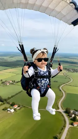 baby skydiving