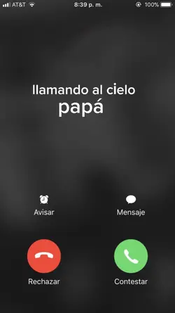 llamada al cielo 
