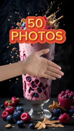 50 photos hand swipe