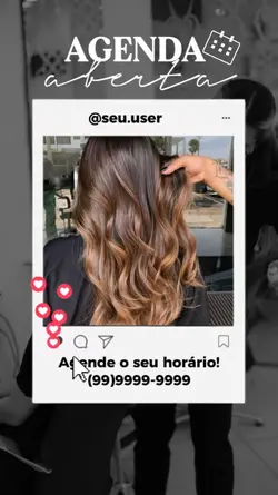 Agenda aberta cabelo