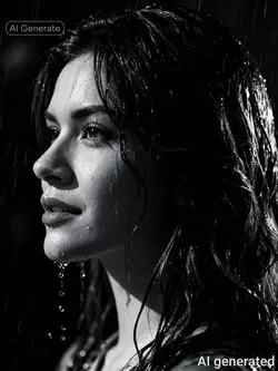 BW Rain photoshoot