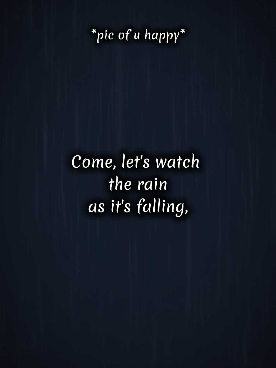 Vamos assistir a chuva