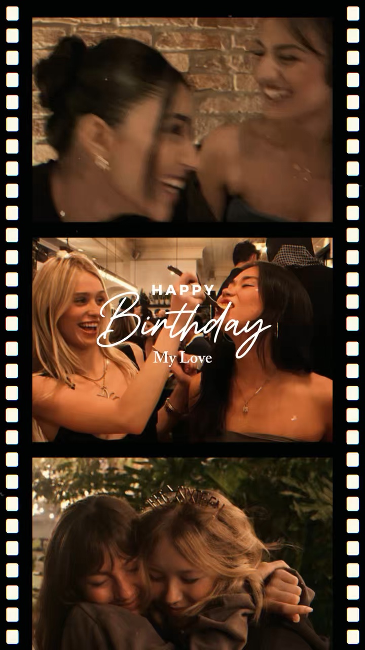 Défilement de film d'anniversaire