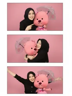 foto bareng animasi