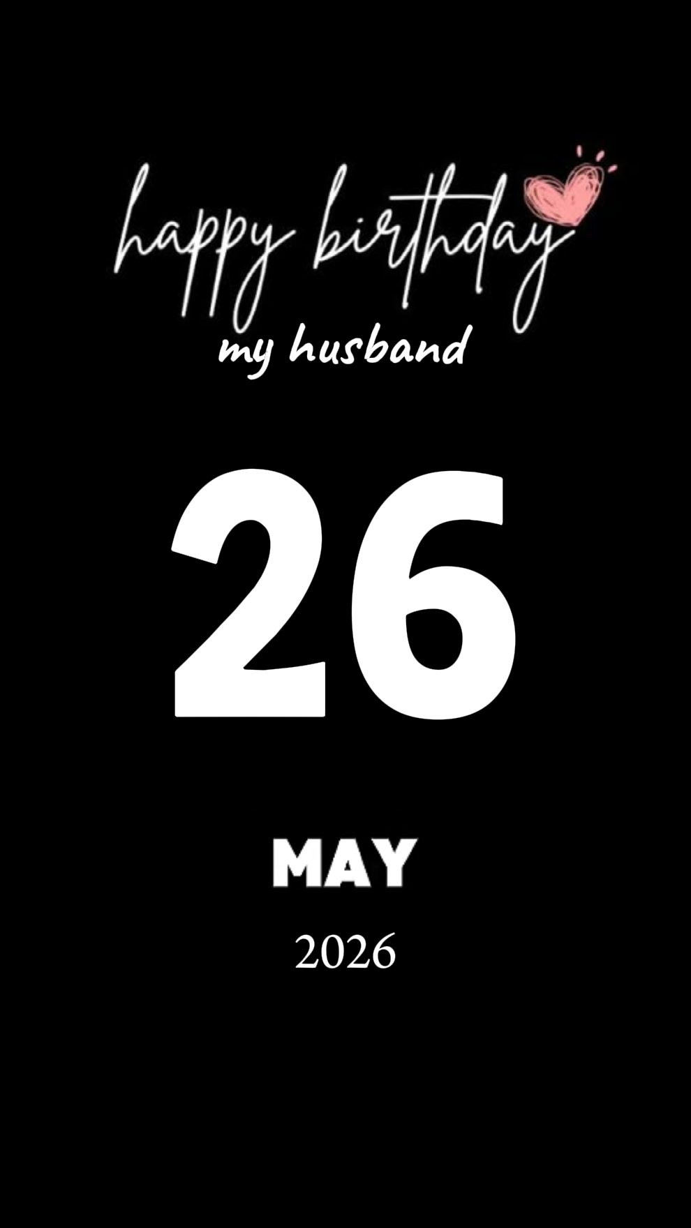 HBD ESPOSO 26 DE MAYO 