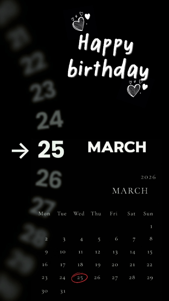 CUMPLEAÑOS AMOR 25 DE MARZO 