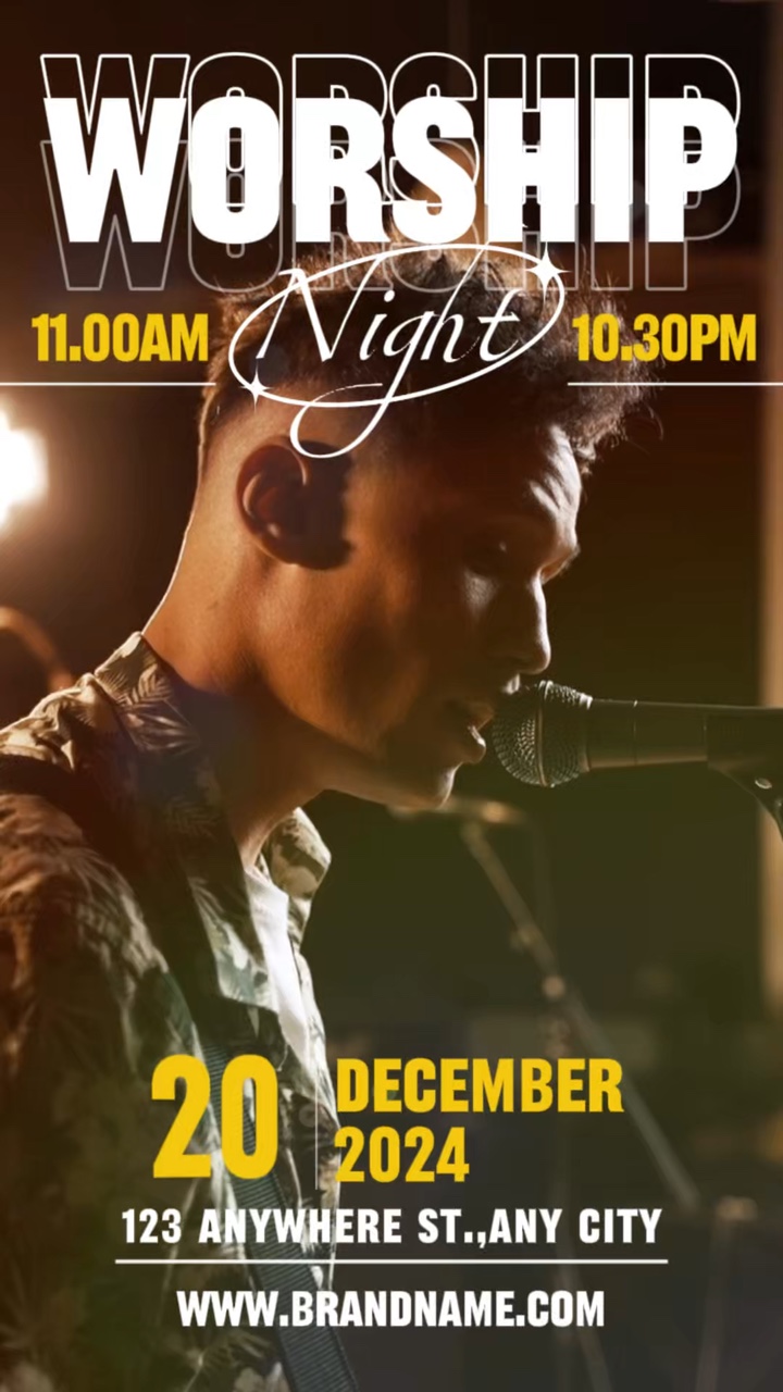 Church Promotion Business Template Display in TikTok Style