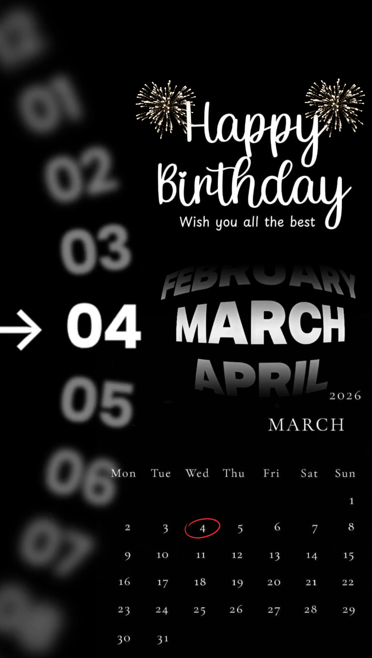 04 MARS ANNIVERSAIRE