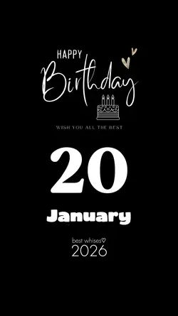 HBD 20 JANUARY 2026
