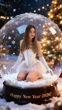 new year snow globe 