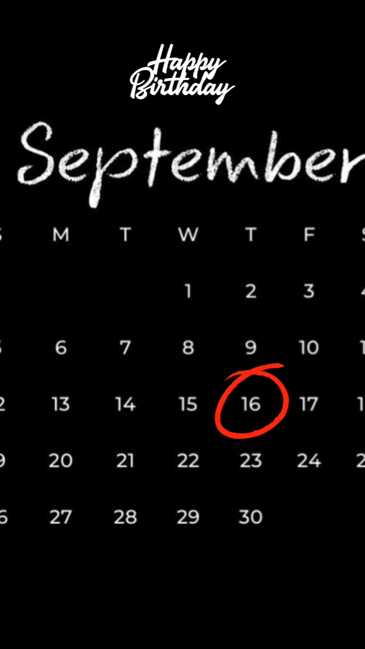 HBD 16 SEPTEMBER
