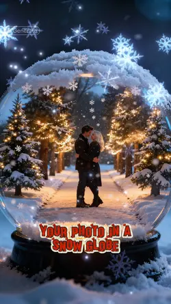 Snow globe scene 