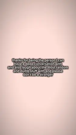 thanks for being