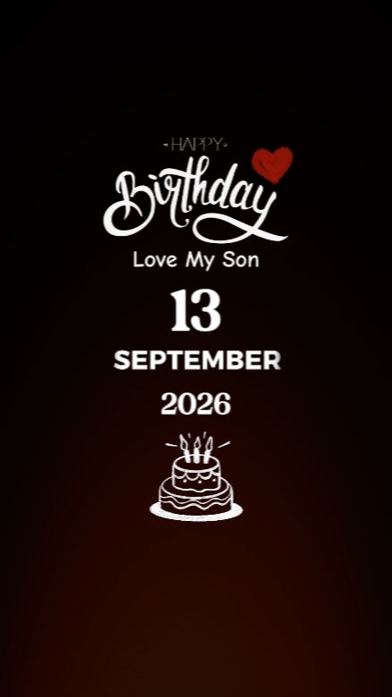 HBD SON 13 SEPTEMBER