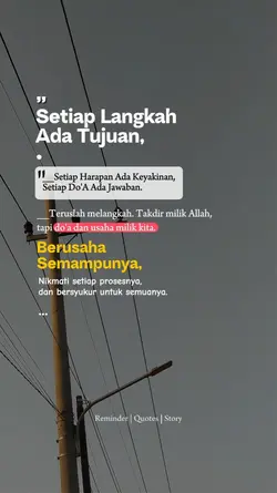 Berusaha semampunya