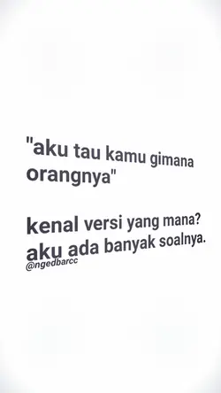 aku tau kamu gimana