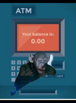 bank balance at 0