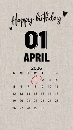 HBD 01 APRIL 2026