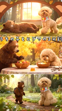 うちの子とヒグマの3分割