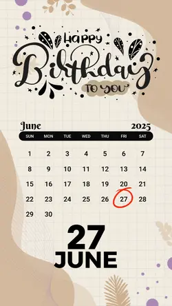 HBD 27 JUNE 2025