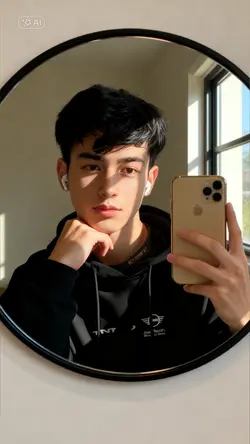 Ai mirror selfie boy