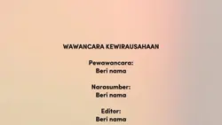 VIDEO WAWANCARA 