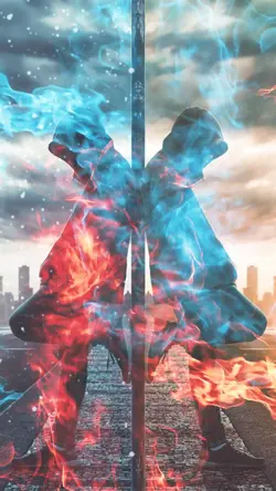 Red&Blue fire effect