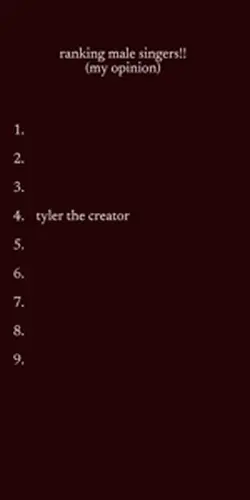 ranking male singers