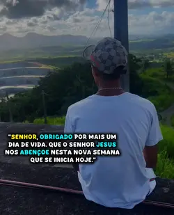 "Senhor, obrigado...