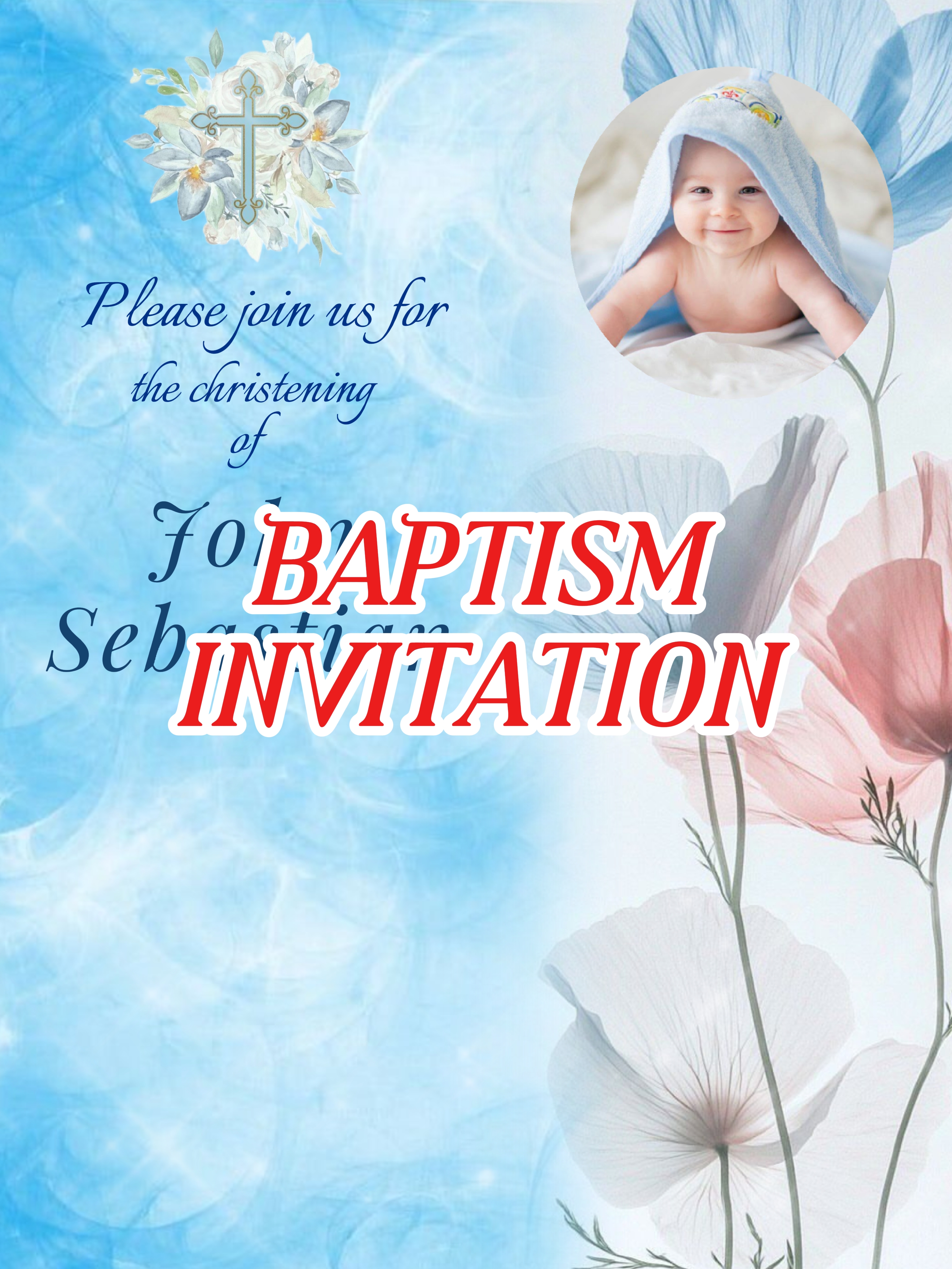 Invitación De Bautismo 