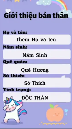 Giới thiệu Bản Thân 