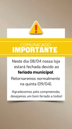 aviso feriado
