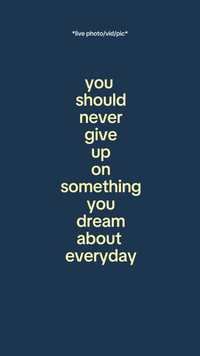 Youshouldnevergiveup