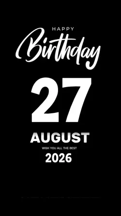 HBD 27 AUGUST 2026