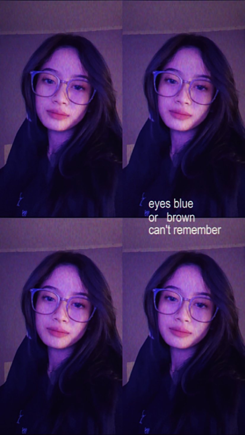 Augen blau oder