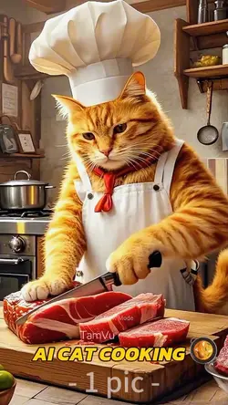 CUTE CAT COOKING 