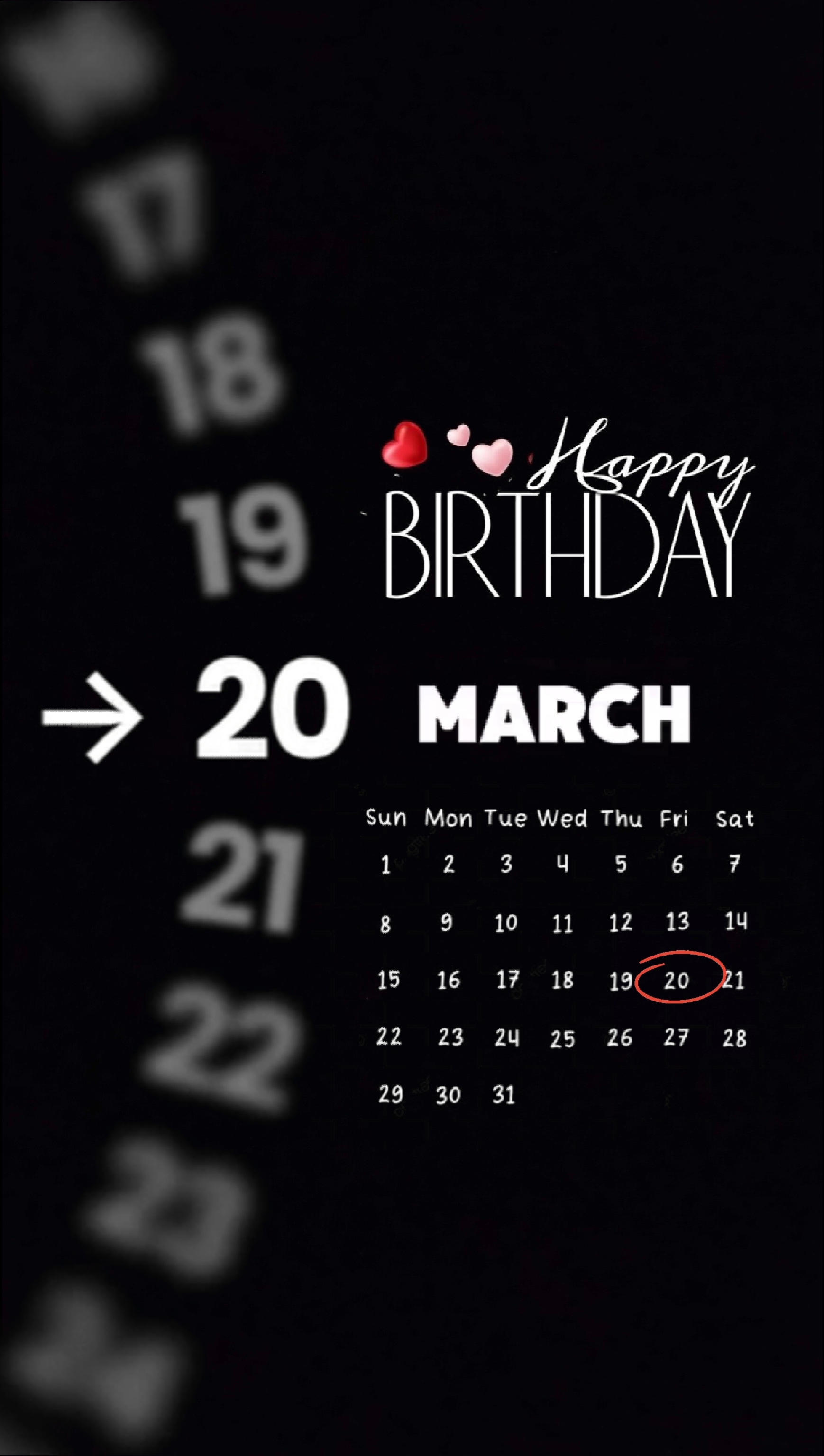 Anniversaire 20 mars 