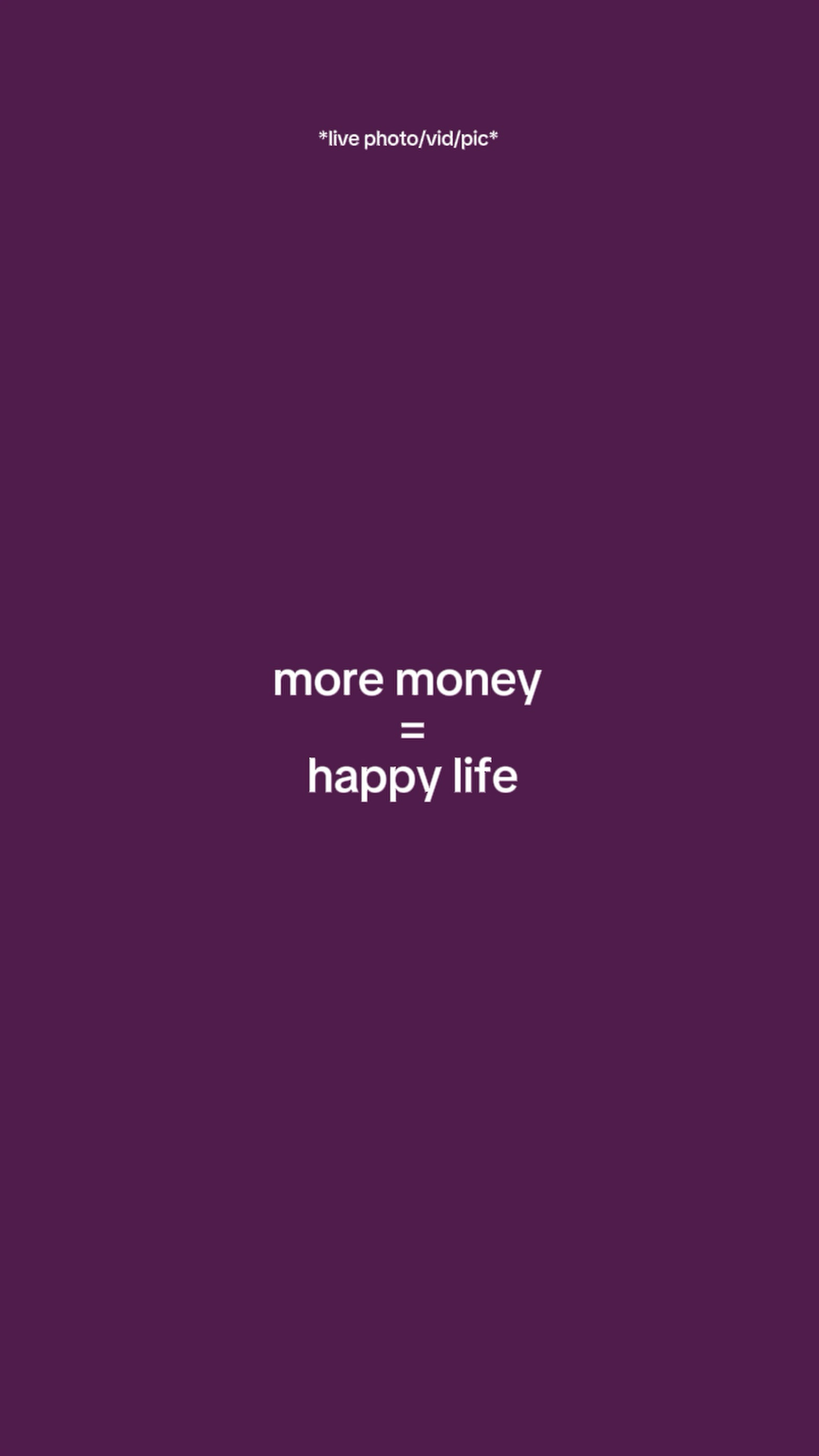 more money