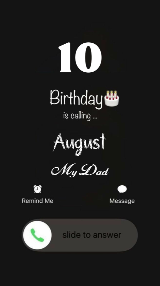 HBD DAD 10 AUGUST