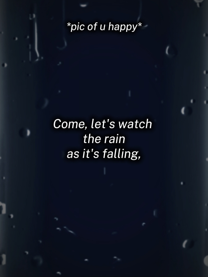 Chuva enquanto cai