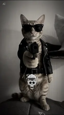 Rapper cat | Gun