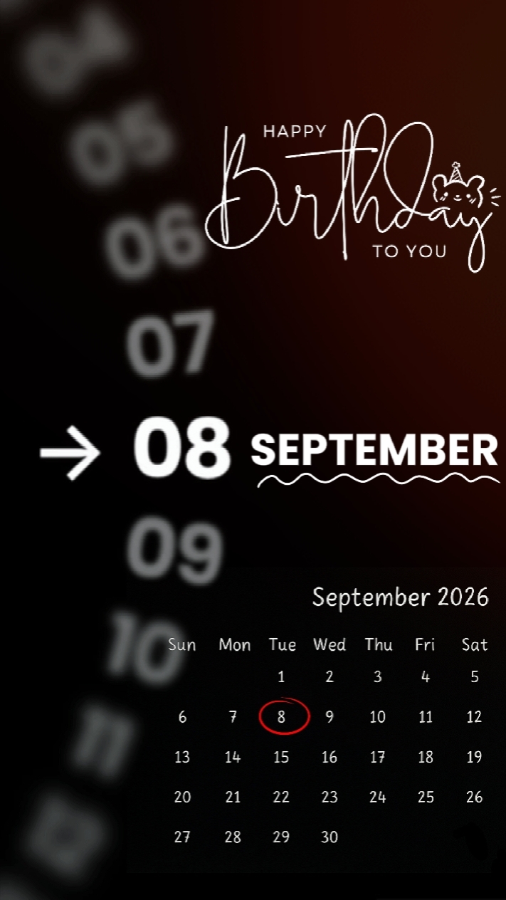 ANNIVERSAIRE 08 SEPTEMBRE
