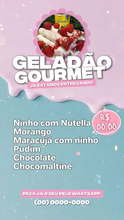 Geladão gourmet 