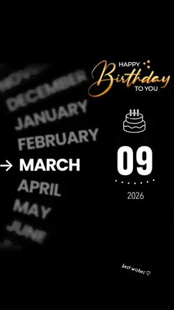 HBD 09 MARCH 2026