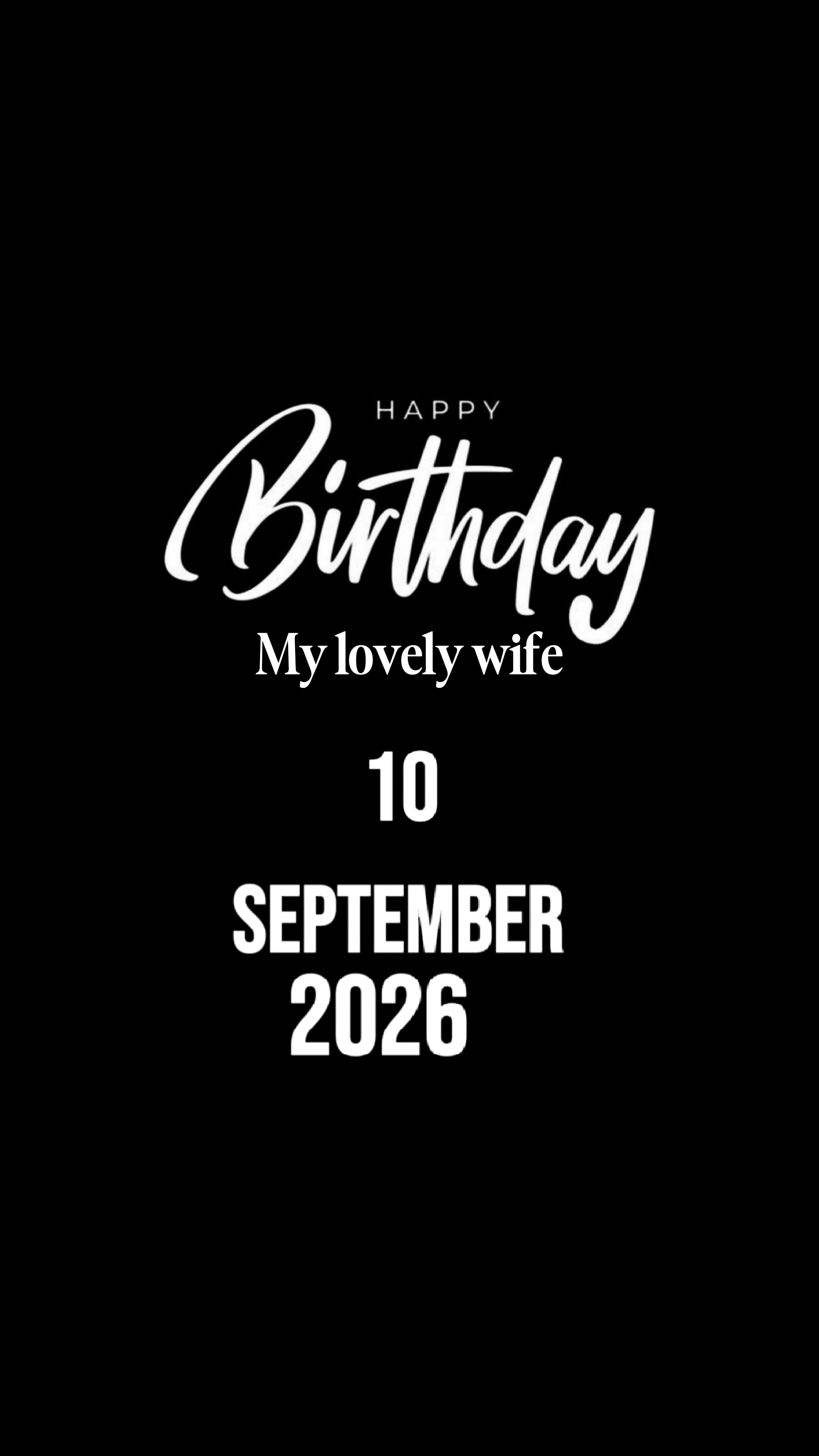 HBD WIFE 10 SEPTEMBE