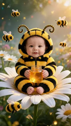Cute baby bee