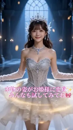 本物の姿がお姫様に変身✨ 