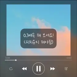 피치유지하고 0.3배속 해보세요!